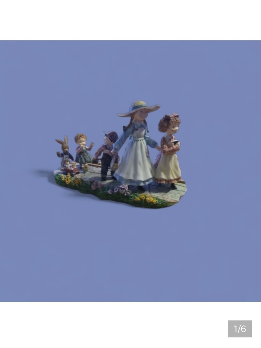 Lang & Wise Porcelain Children Figurine Group Art By Sherri Buck Baldwin